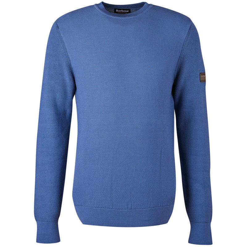 Barbour International Men's Drive Knitted Crew Neck Sweater - (Blue) | 1