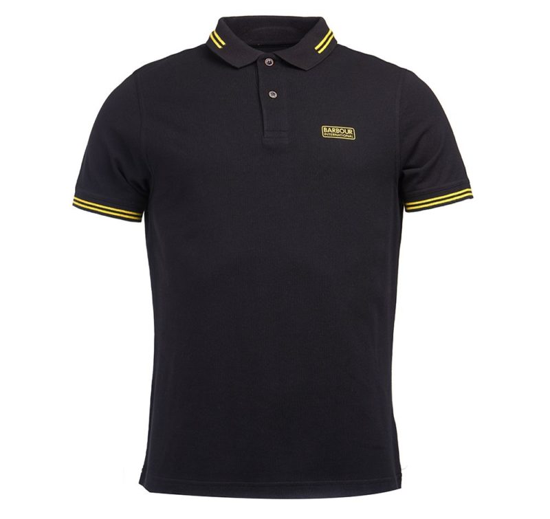 Barbour International Men's Essential Tipped Polo Shirt - (Black) | 1