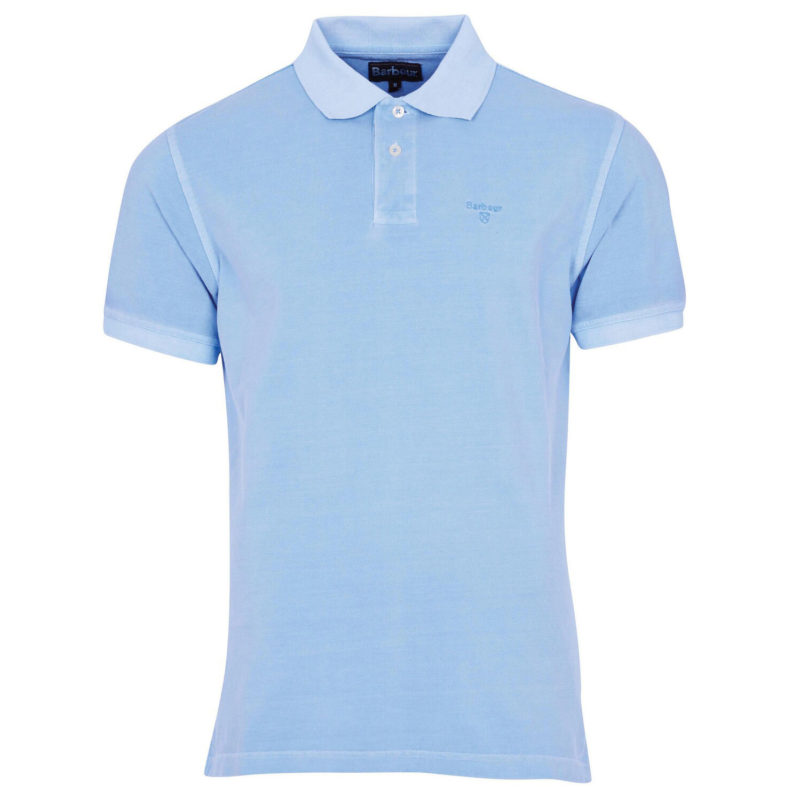 Barbour Men's Washed Sports Polo Shirt - (Sky Blue) | 1