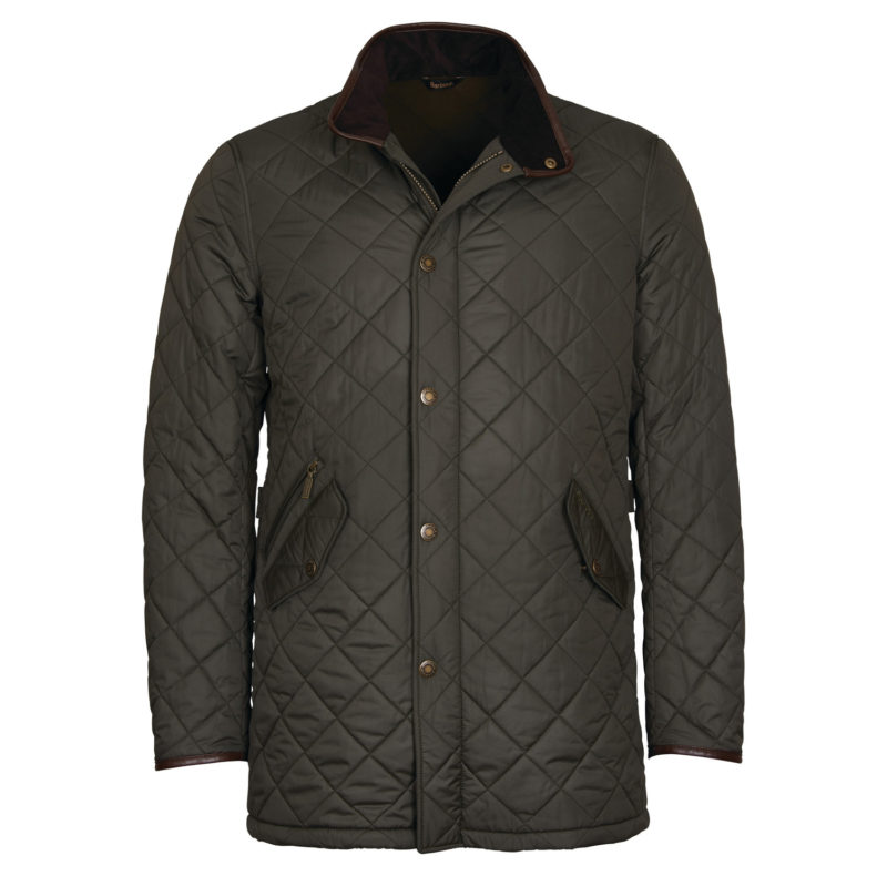 Barbour Men's Long Powell Quilted Jacket - (Forest Green) | 1