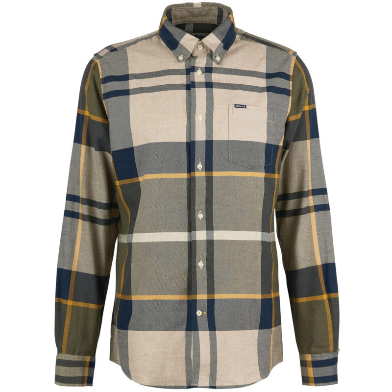 Barbour Men's Dunoon Tailored Fit Shirt - (Forest Mist) | 1