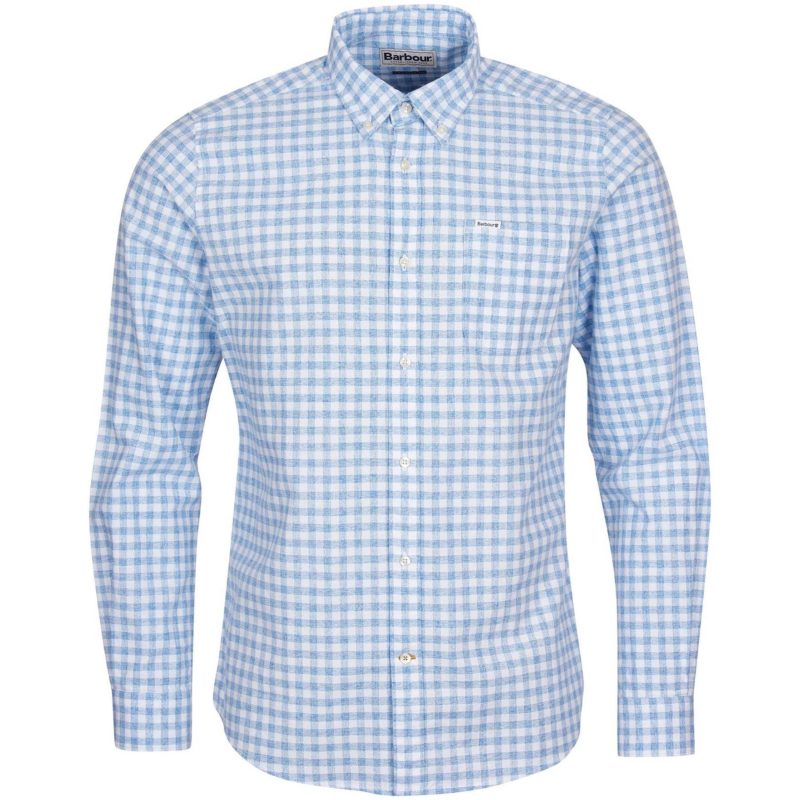 Barbour Men's Kane Tailored Fit Check Shirt - (Blue) | 1