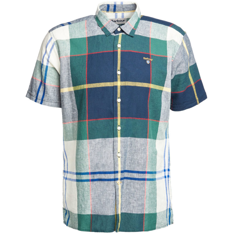 Barbour Men's Marvin Tailored Fit Short Sleeve Shirt - (Summer Ivy) | 1