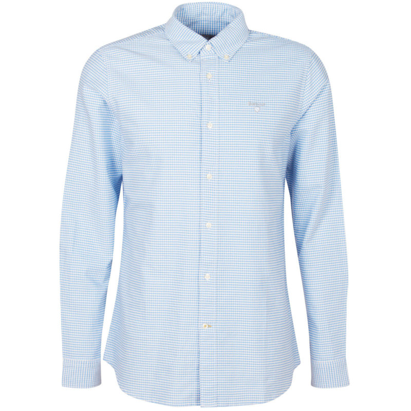 Barbour Men's Gingham Oxford Tailored Fit Shirt - (Blue) | 1