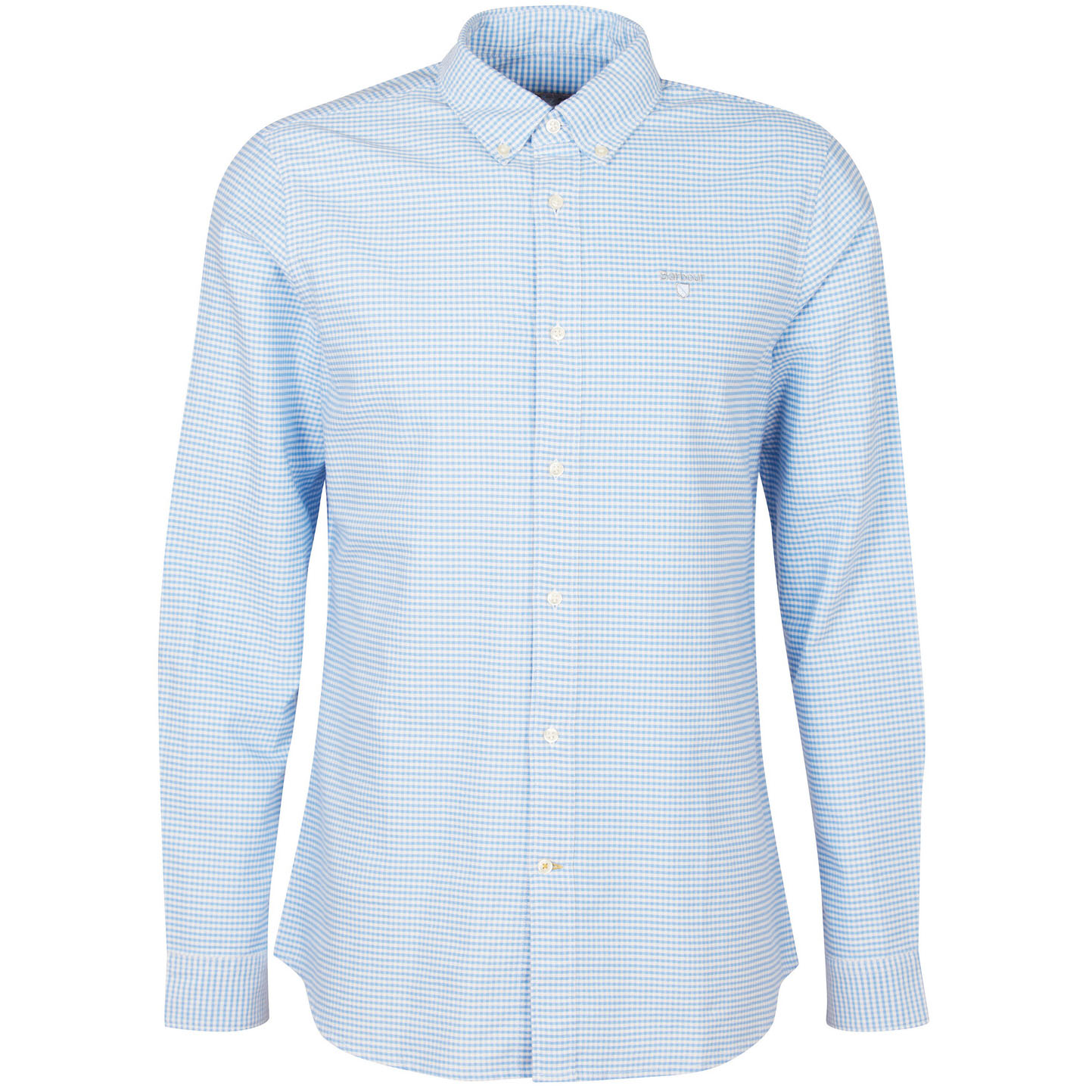 Barbour Men's Gingham Oxford Tailored Fit Shirt - (Blue) | 2