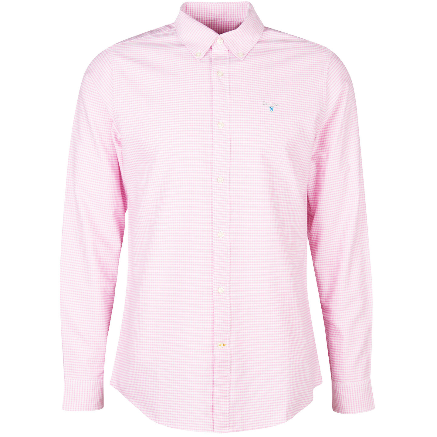 Barbour Men's Gingham Oxford Tailored Fit Shirt - (Pink) | 3