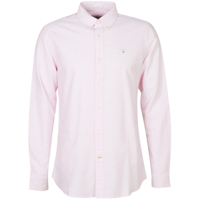 Barbour Men's Striped Oxford Tailored Fit Shirt - (Pink) | 1