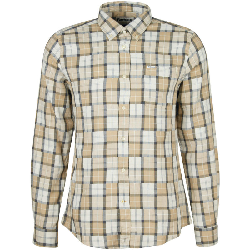 Barbour Men's Tartan Patch Tailored Fit Shirt - (Amble Sand) | 1