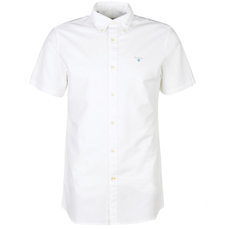 Barbour Men's Oxford Tailored Fit Short Sleeve Shirt - (White) | 1