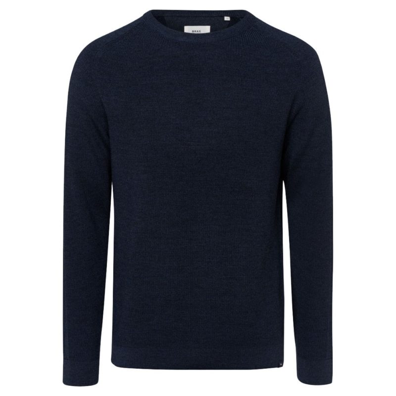 Brax Roy Round Neck Sweater (Blue) | 1