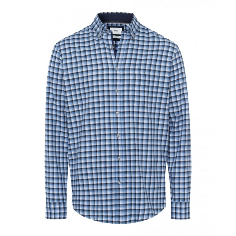 Brax Daniel Winter Flannel Shirt (Fjord) | 1
