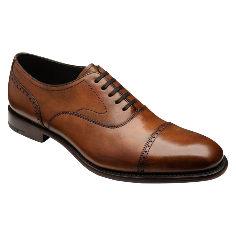 Loake Men's Hughes Hand Painted Calf Leather Shoes - (Chestnut) | 1