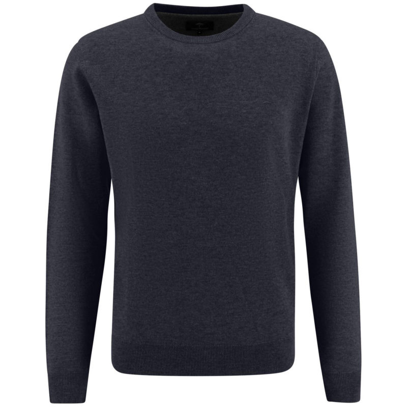 Fynch-Hatton Men's Premium Lambswool Crew Neck Sweater - (Navy) | 1
