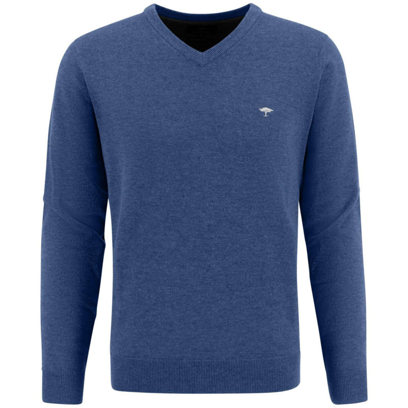 Fynch-Hatton Men's Premium Lambswool V-Neck Sweater - (Wave) | 1