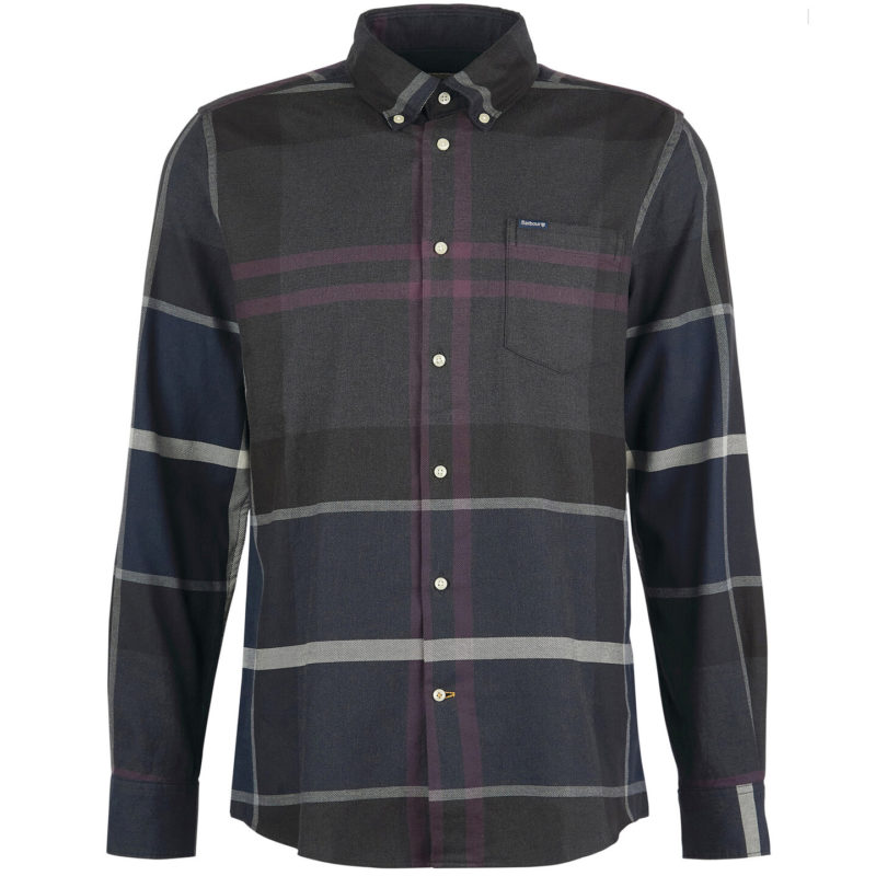 Barbour Men's Dunoon Tailored Fit Shirt - (Classic Black Slate) | 1