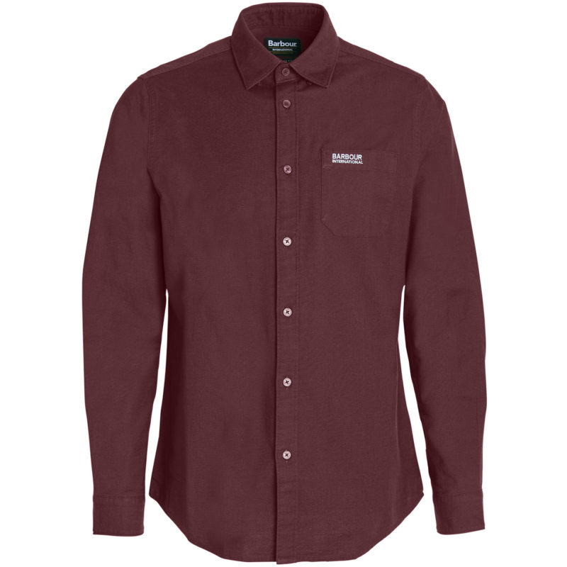 Barbour International Men's Kinetic Tailored Fit Shirt - (Bordeaux) | 1