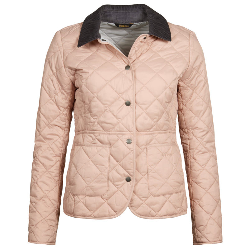 Barbour Women's Deveron Quilted Jacket - (Pale Pink/Ice White) | 1