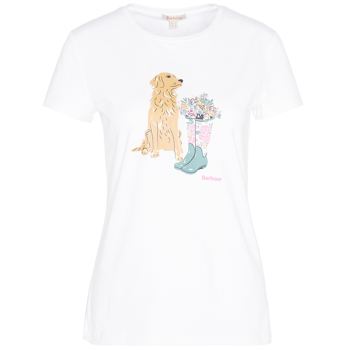Barbour Women's Rowen Dog Print T-Shirt - (White) | 3