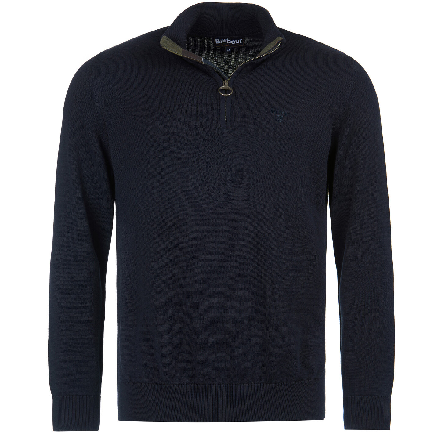 Barbour Men's Cotton Half Zip Sweater - (Navy) | 3