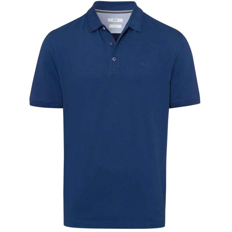 Brax Men's Hi-flex Pete U Cotton Polo Shirt - (Cove Blue) | 1