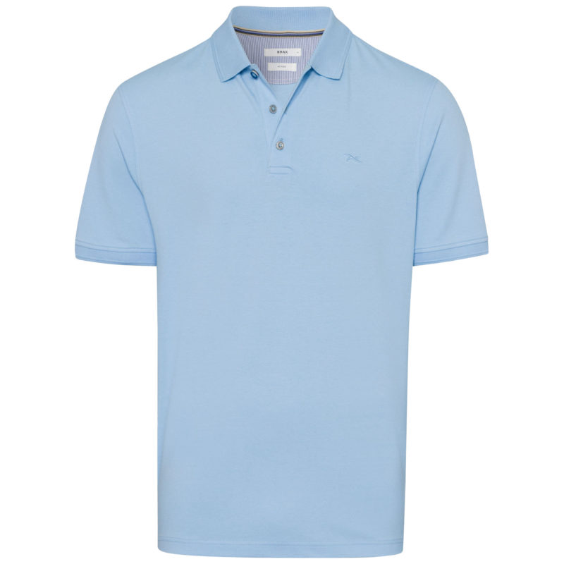 Brax Men's Hi-flex Pete U Cotton Polo Shirt - (Smooth Blue) | 1