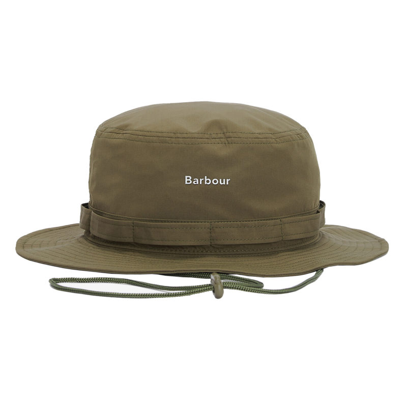 Barbour Men's Teesdale Showerproof Bucket Hat - (Army Green) | 1