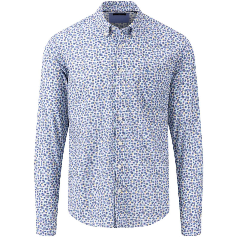 Fynch-Hatton Men's Premium Cotton Print Shirt - (Dusty Lavender) | 1