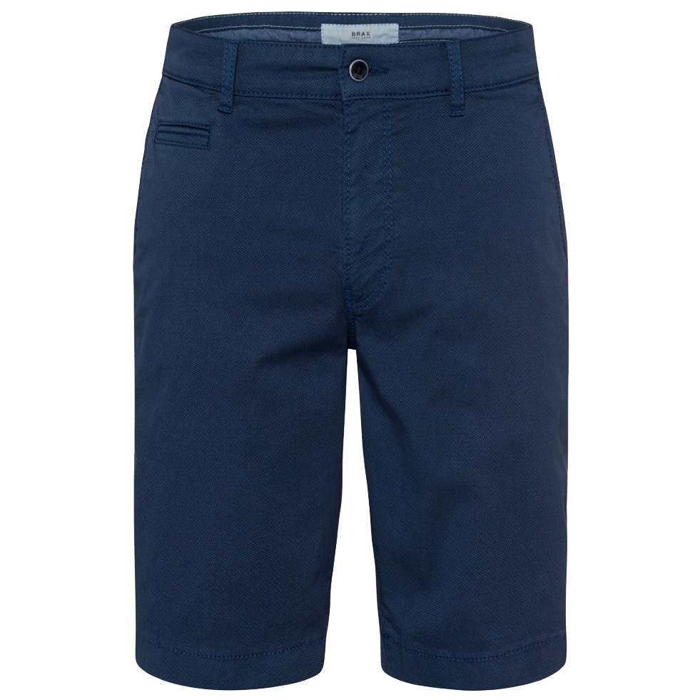 Brax Men's Bari Regular Fit Print Shorts - (Blue) | 2