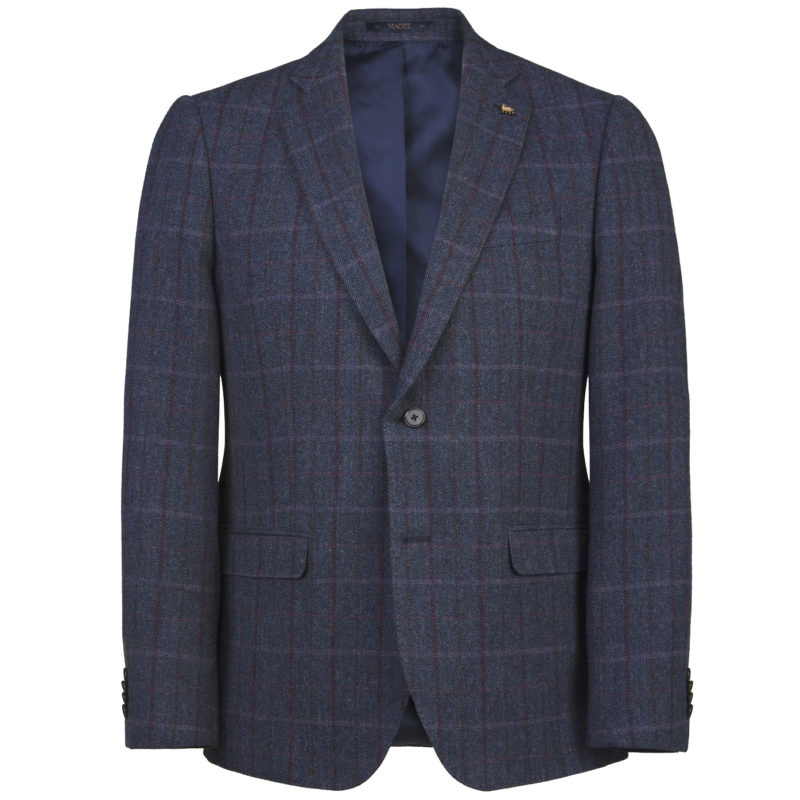Magee Men's Clady Donegal Tweed Jacket 55009 - (Navy Check) | 1