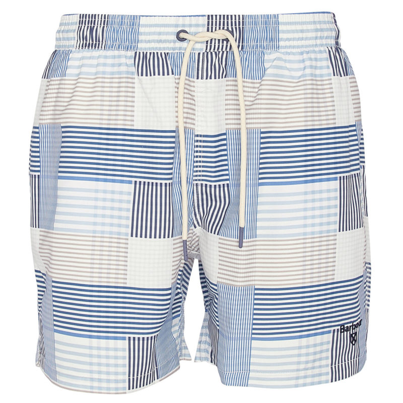 Barbour Men's Patch Swim Shorts - (Sky Blue) | 1