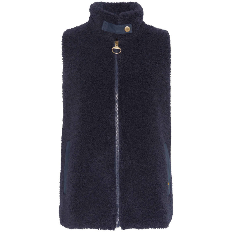 Barbour Women's Elisha Fleece Gilet - (Dark Navy/Military Brown/Light Sand) | 1