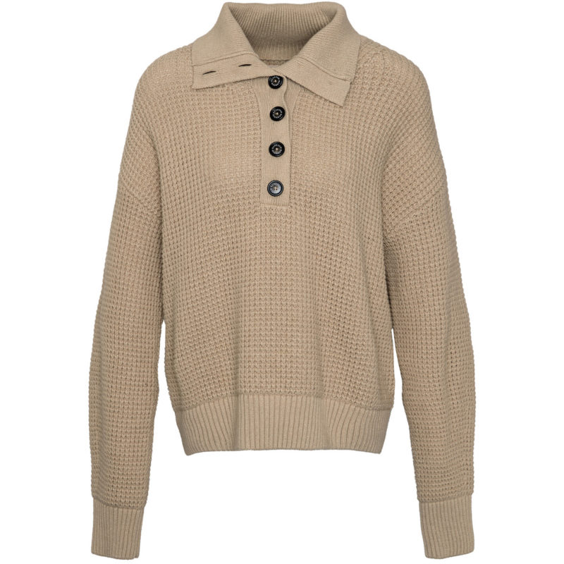 Barbour Women's Woodside Knitted Jumper - (Oatmeal) | 1