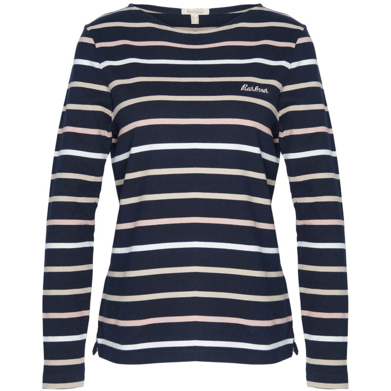 Barbour Women's Hawkins Striped Top - (Navy) | 1