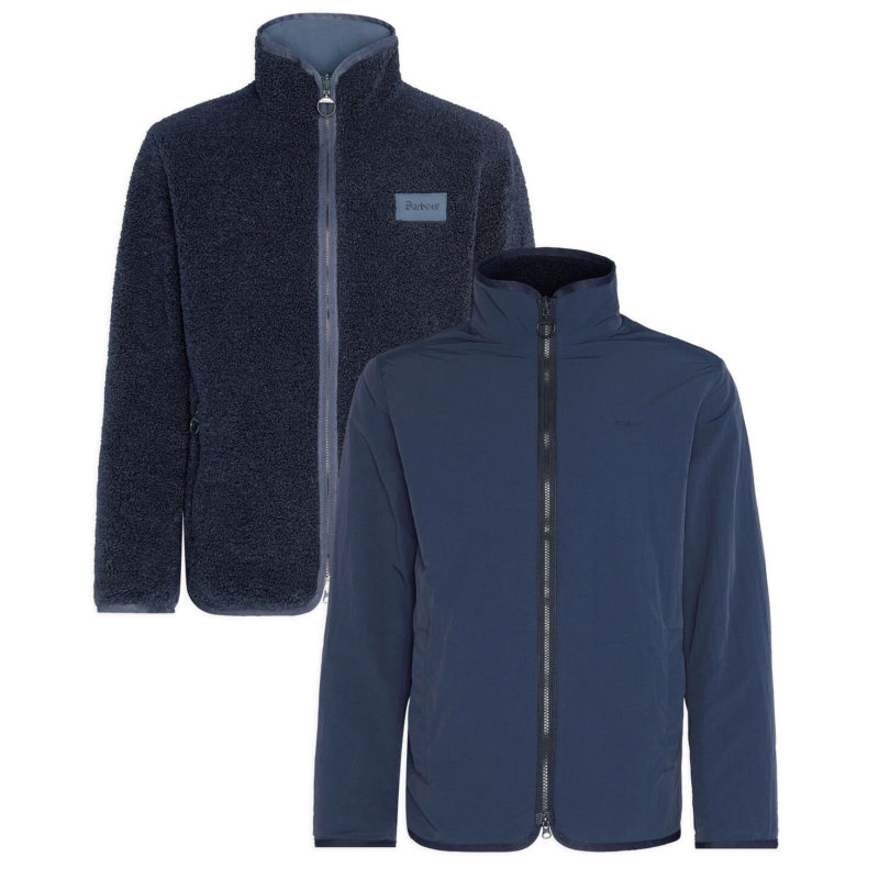 Barbour Men's Reversible Fleece Jacket - (Navy) | 1