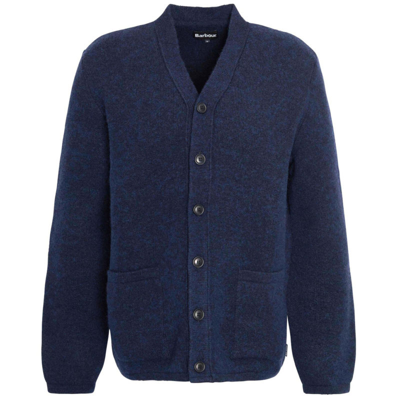 Barbour Men's Langside Knitted Cardigan - (Navy) | 1