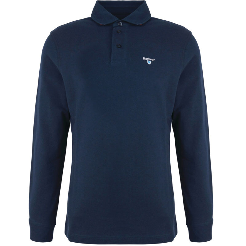 Barbour Men's Firbank Long Sleeve Polo Shirt - (Navy) | 1