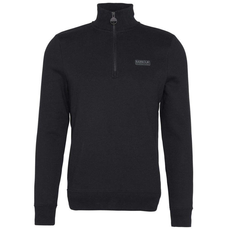 Barbour International Men's Essential Half Zip Sweat - (Black) | 1