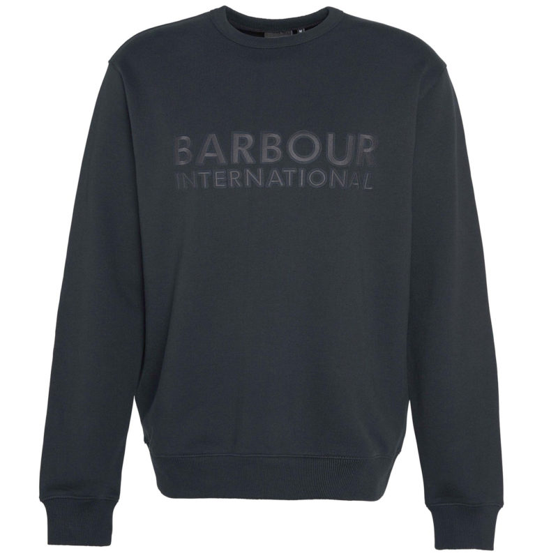 Barbour International Men's Otis Logo Crew Neck Sweatshirt - (Black) | 1