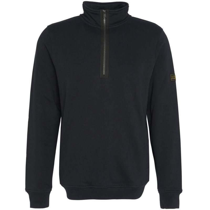 Barbour International Men's Outline Funnel Neck Sweat - (Black) | 1