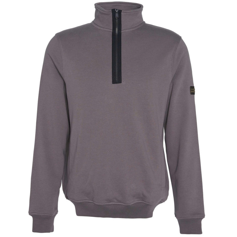 Barbour International Men's Outline Half-Zip Sweatshirt - (Plum Grey) | 1