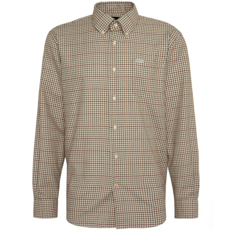 Barbour Men's Henderson Regular Fit Thermo Weave Checked Shirt - (Ecru) | 1