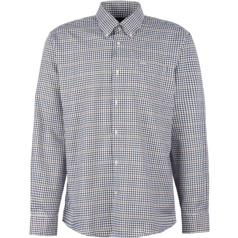 Barbour Men's Henderson Regular Fit Thermo Weave Checked Shirt - (Whisper White) | 1