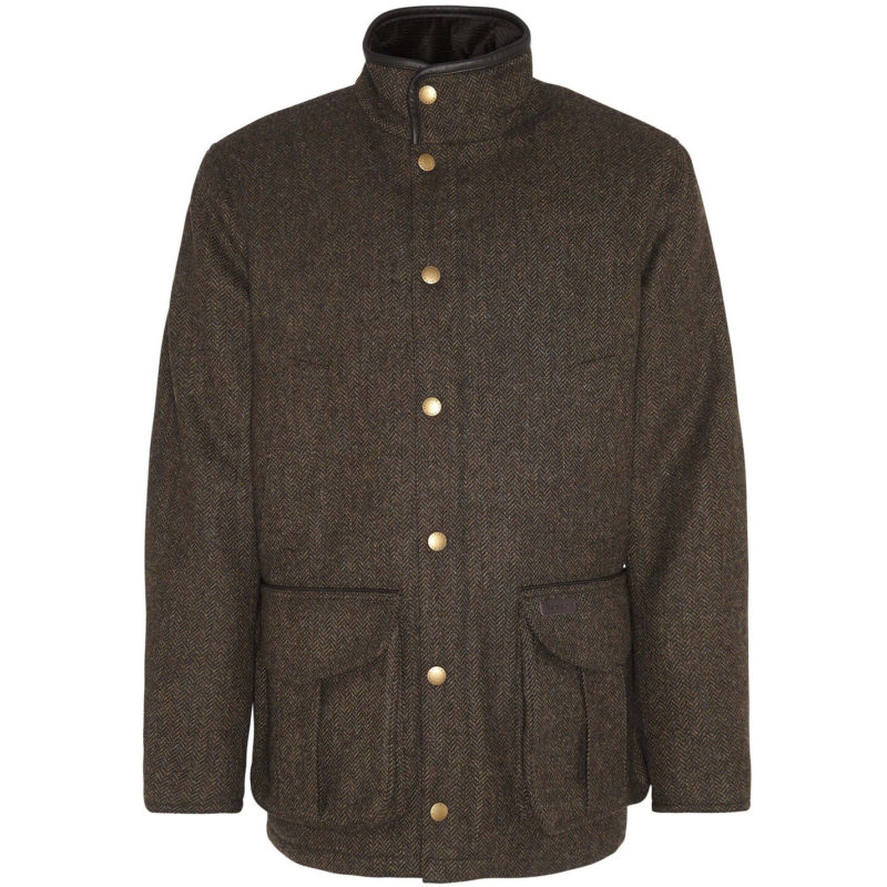 Barbour Men's Hereford Tweed Wool Jacket - (Olive) | 1