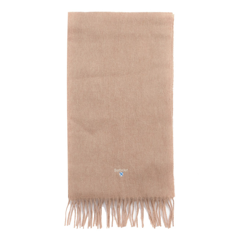 Barbour Plain Lambswool Scarf - (Light Brown) | 1