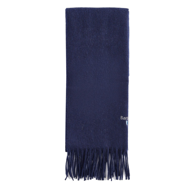 Barbour Plain Lambswool Scarf - (Navy) | 1