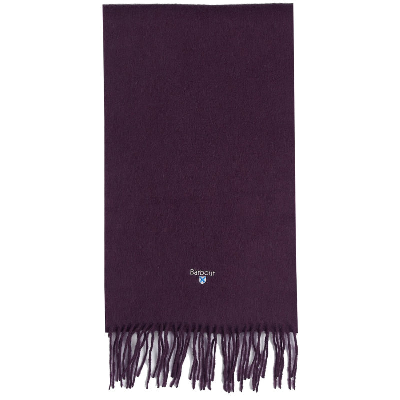 Barbour Plain Lambswool Scarf - (Damson) | 1