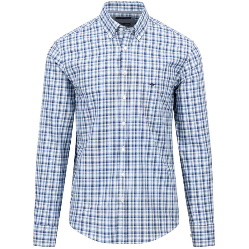 Fynch-Hatton Men's Supersoft Cotton Check Shirt - (Midnight) | 1