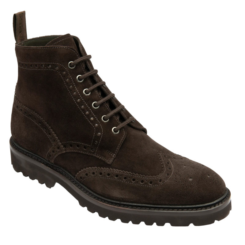 Loake Men's Pegasus Suede Boots - (Dark Brown) | 1