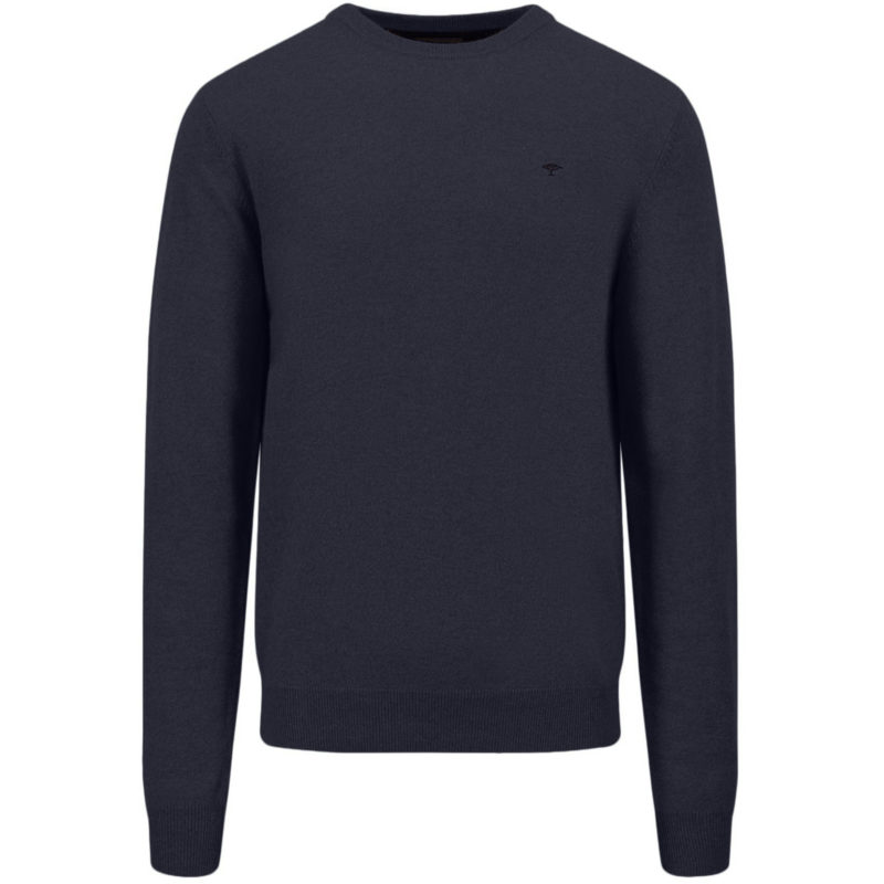 Fynch-Hatton Men's Premium Lambswool Crew Neck Sweater - (Navy) | 1