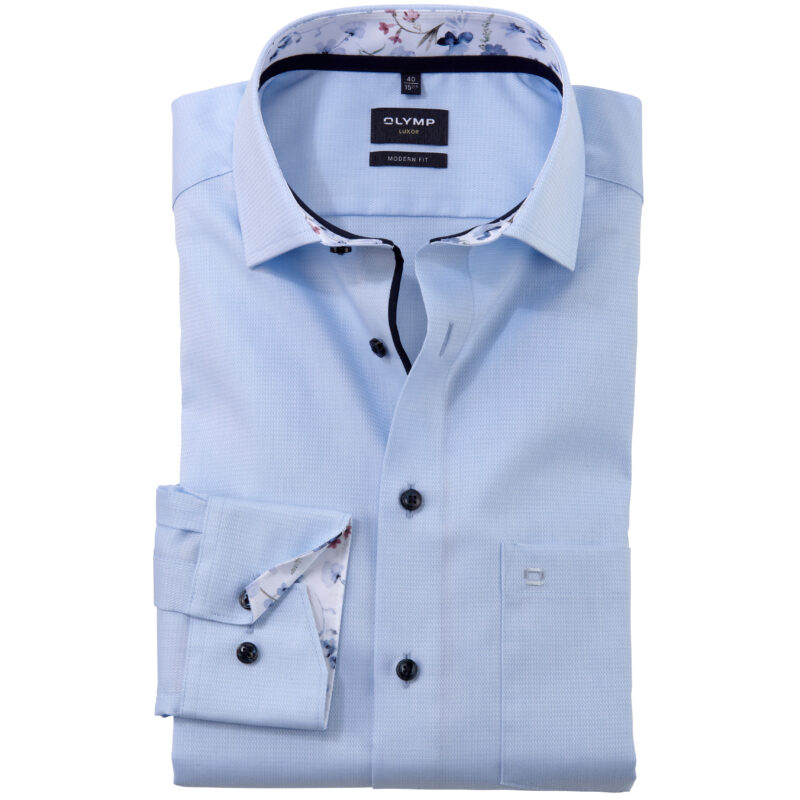 Olymp Men's Luxor Modern Fit Shirt - (Blue) | 1